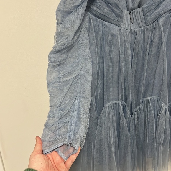Zimmermann Ruched Tulle Dress Blue - Picture 8 of 11